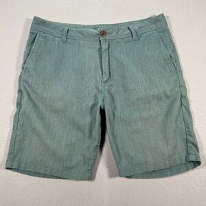 Okatin Chino Shorts‎ Mens 33 Green Beach Surf Summer Flat Front Outdoor Casual